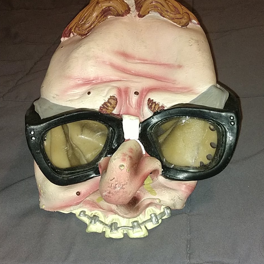 Halloween Mask Dude with Braces & Thick Glasses
